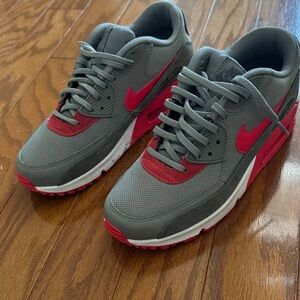 Nike Women's Olive Green and Red Sneakers